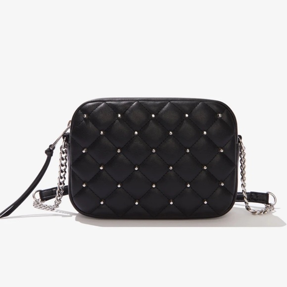 Rebecca Minkoff Handbags - Rebecca Minkoff Black Quilted Crossbody Bag with Silver Chain